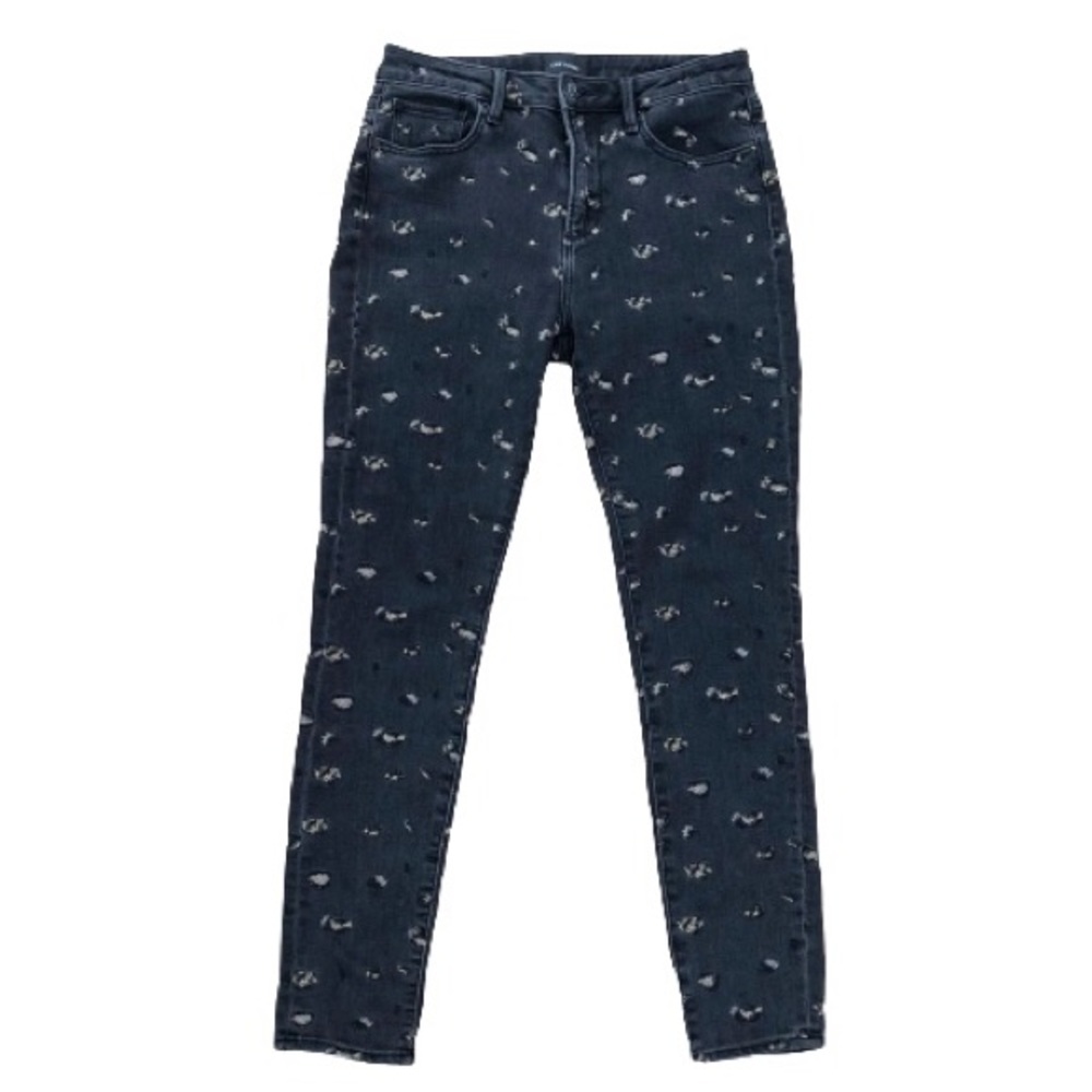 ⭐️DRIFTWOOD⭐️ Jackie High Rise Cheetah Embroidery Skinny Black Jeans Sz 27